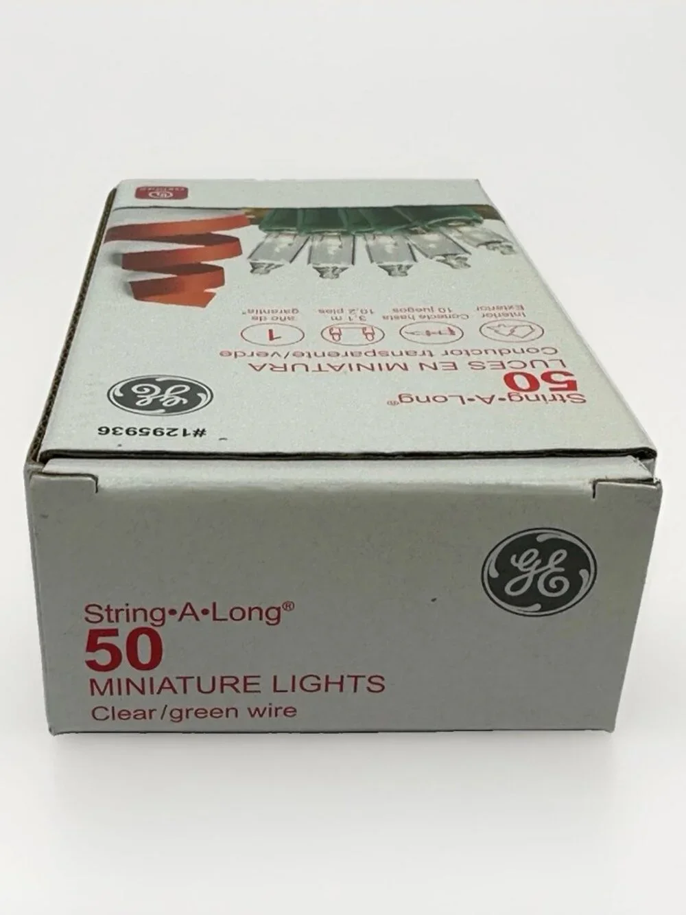 🎄 NEW - 4 Boxes - GE String-A-Long 50 miniature clear LIGHTS 🎄